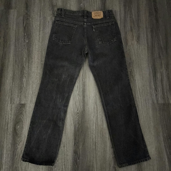 Vintage x 80s 509 Levi Faded Black Denim Red Tab “made in USA” - Picture 5 of 13